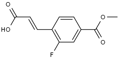 3-[2-Fluoro-4-(methoxycarbonyl)phenyl]prop-2-enoic acid Struktur