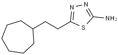 5-(2-cycloheptylethyl)-1,3,4-thiadiazol-2-amine Struktur