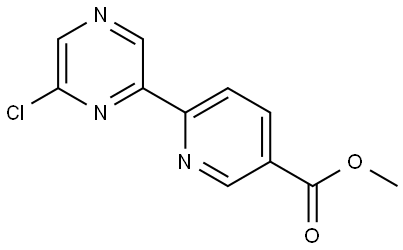 6-Chloro-2-(5'-methoxycarbonyl-2'-pyridyl)pyrazine Struktur