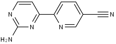 2-Amino-4-(5'-cyano-2'-pyridyl)pyrimidine Struktur