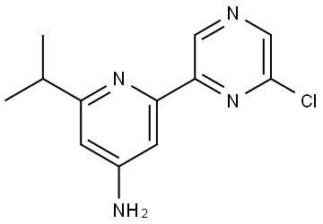 6-Chloro-2-[4'-amino-6'-(iso-propyl)-2'-pyridyl]pyrazine Struktur