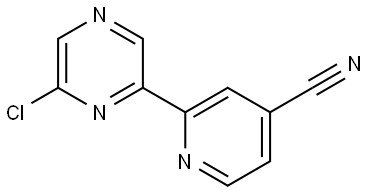 6-Chloro-2-(4'-cyano-2'-pyridyl)pyrazine Struktur