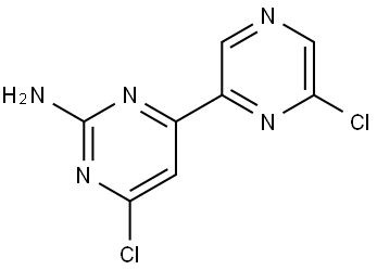 6,6'-Dichloro-2-amino-4-(2'-pyrazinyl)pyrimidine Struktur