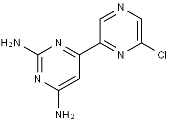 2,6-Diamino-4-(6'-chloro-2'-pyrazinyl)pyrimidine Struktur