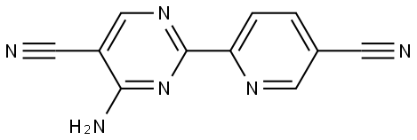 4-Amino-5,5'-dicyano-2-(2'-pyridyl)pyrimidine Struktur