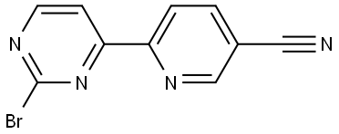 2-Bromo-4-(5'-cyano-2'-pyridyl)pyrimidine Struktur