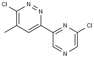 6,6'-Dichloro-5-methyl-3-(2'-pyrazinyl)pyridazine Struktur