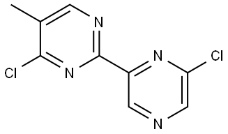 4,6'-Dichloro-5-methyl-2-(2'-pyrazinyl)pyrimidine Struktur