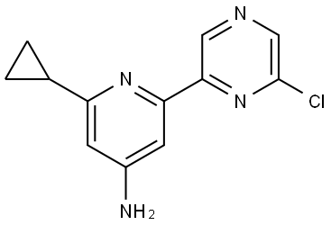 6-Chloro-2-(4'-amino-6'-cyclopropyl-2'-pyridyl)pyrazine Struktur