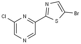 5-Bromo-2-(6'-chloro-2'-pyrazinyl)thiazole Struktur