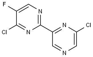 4,6'-Dichloro-5-fluoro-2-(2'-pyrazinyl)pyrimidine Struktur