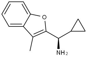 (R)-cyclopropyl(3-methylbenzofuran-2-yl)methanamine Struktur