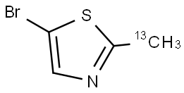 5-bromo-2-(methyl-13C)thiazole Struktur