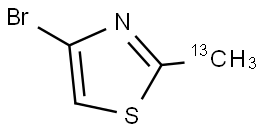 4-bromo-2-(methyl-13C)thiazole Struktur