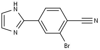 2-bromo-4-(1H-imidazol-2-yl)benzonitrile Struktur