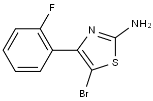 2-Thiazolamine, 5-bromo-4-(2-fluorophenyl)- Struktur