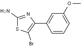 5-Bromo-4-(3-methoxyphenyl)-2-aminothiazole Struktur