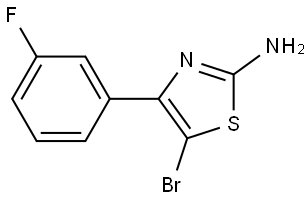 2-Thiazolamine, 5-bromo-4-(3-fluorophenyl)- Struktur