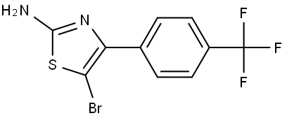 5-Bromo-4-(4-trifluoromethylphenyl)-2-aminothiazole Struktur