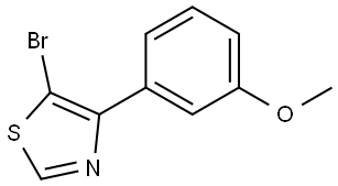 5-Bromo-4-(3-methoxyphenyl)thiazole Struktur