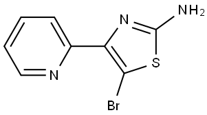 5-Bromo-4-(2-pyridyl)-2-aminothiazole Struktur