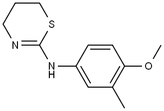 4H-1,3-Thiazin-2-amine, 5,6-dihydro-N-(4-methoxy-3-methylphenyl)- Structure