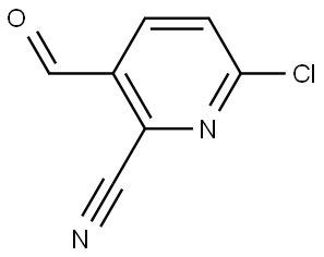 6-chloro-3-formylpicolinonitrile Struktur