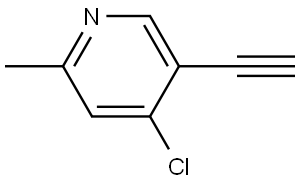 Pyridine, 4-chloro-5-ethynyl-2-methyl- Struktur