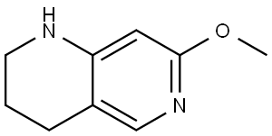 1,6-Naphthyridine, 1,2,3,4-tetrahydro-7-methoxy- Struktur