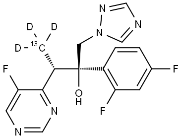 Voriconazole-13C3,d3 Struktur