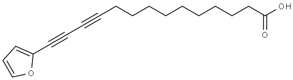 14-(furan-2-yl) tetradeca-11,13-diynoic acid Struktur