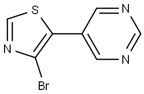 4-Bromo-5-(5-pyrimidyl)thiazole Struktur