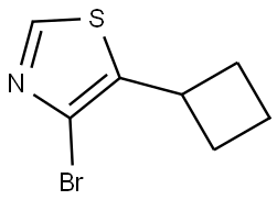 4-Bromo-5-(cyclobutyl)thiazole Struktur