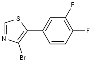 4-Bromo-5-(3,4-difluorophenyl)thiazole Struktur