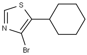 4-Bromo-5-(cyclohexyl)thiazole Struktur