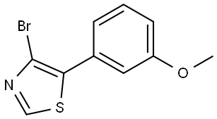 4-Bromo-5-(3-methoxyphenyl)thiazole Struktur