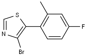 4-Bromo-5-(4-fluoro-2-methylphenyl)thiazole Struktur