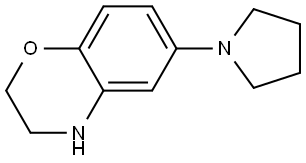 6-(pyrrolidin-1-yl)-3,4-dihydro-2H-benzo[b][1,4]oxazine Struktur