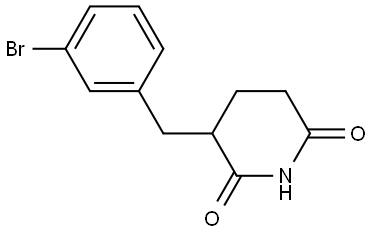 2,6-Piperidinedione, 3-[(3-bromophenyl)methyl]- Struktur