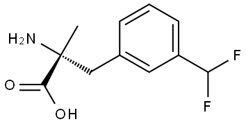 (R)-2-amino-3-(3-(difluoromethyl)phenyl)-2-methylpropanoic acid Struktur