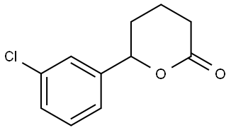 6-(3-chlorophenyl)oxan-2-one Struktur