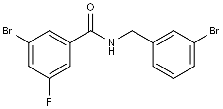 3-Bromo-N-[(3-bromophenyl)methyl]-5-fluorobenzamide Structure