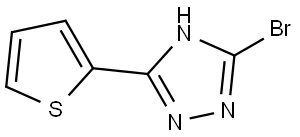 3-bromo-5-(thiophen-2-yl)-4H-1,2,4-triazole Struktur