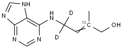 trans-Zeatin-13C,d2 Struktur