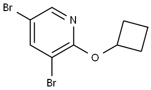 3,5-Dibromo-2-(cyclobutoxy)pyridine Struktur