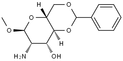 METHYL-4,6-O-BENZYLIDEN-2-AMINO-&Beta-D-MANNOSID Struktur