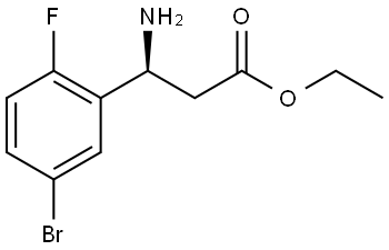 Benzenepropanoic acid, β-amino-5-bromo-2-fluoro-, ethyl ester, (βS)- Struktur