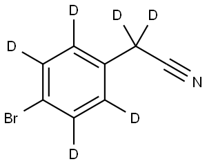 2-(4-bromophenyl-2,3,5,6-d4)acetonitrile-d2 Struktur