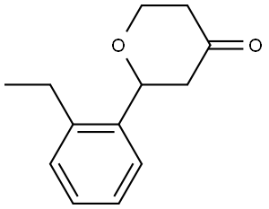 2-(2-ethylphenyl)tetrahydro-4H-pyran-4-one Struktur