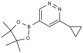 3-cyclopropyl-5-(4,4,5,5-tetramethyl-1,3,2-dioxaborolan-2-yl)pyridazine Struktur